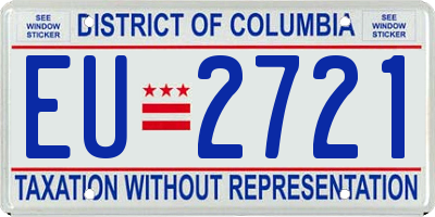 DC license plate EU2721