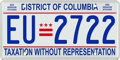 DC license plate EU2722