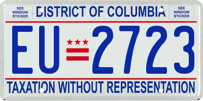 DC license plate EU2723