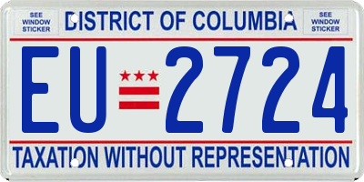DC license plate EU2724