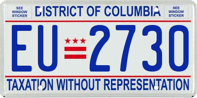 DC license plate EU2730