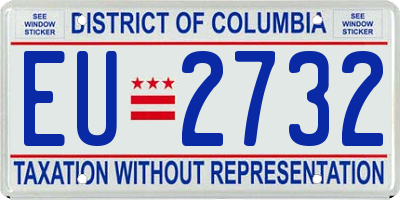 DC license plate EU2732