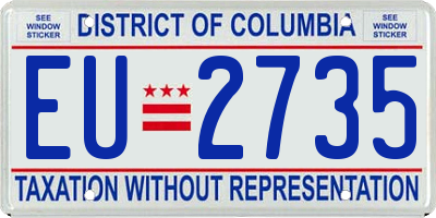 DC license plate EU2735