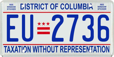DC license plate EU2736