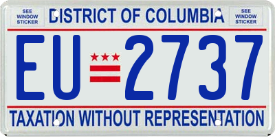 DC license plate EU2737