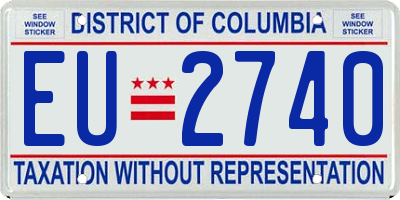 DC license plate EU2740