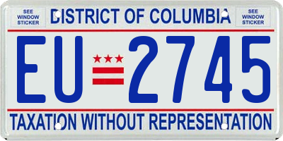 DC license plate EU2745