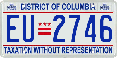DC license plate EU2746