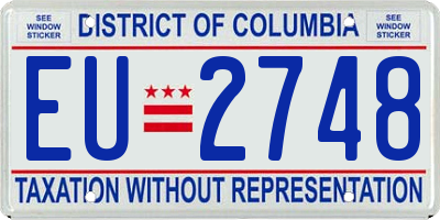 DC license plate EU2748