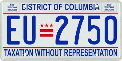 DC license plate EU2750