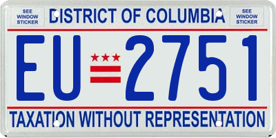 DC license plate EU2751