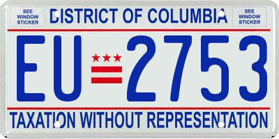 DC license plate EU2753