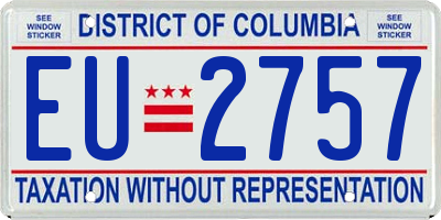 DC license plate EU2757