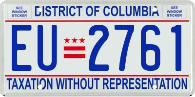 DC license plate EU2761
