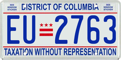 DC license plate EU2763