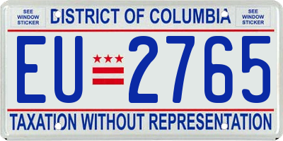 DC license plate EU2765
