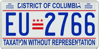 DC license plate EU2766