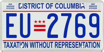 DC license plate EU2769