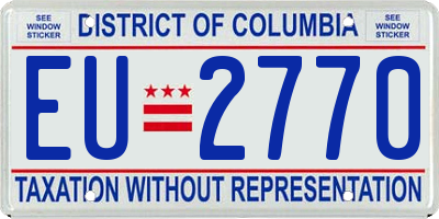 DC license plate EU2770