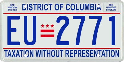 DC license plate EU2771