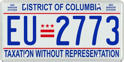 DC license plate EU2773
