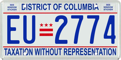 DC license plate EU2774