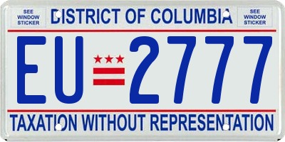 DC license plate EU2777