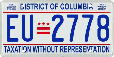 DC license plate EU2778