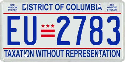 DC license plate EU2783