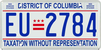 DC license plate EU2784