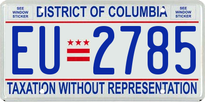 DC license plate EU2785