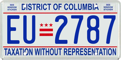 DC license plate EU2787