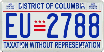 DC license plate EU2788
