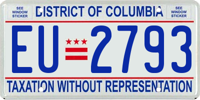 DC license plate EU2793