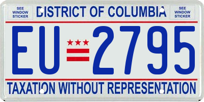 DC license plate EU2795