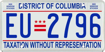 DC license plate EU2796