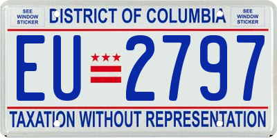 DC license plate EU2797