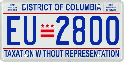 DC license plate EU2800