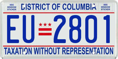 DC license plate EU2801