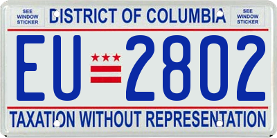 DC license plate EU2802