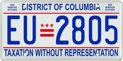 DC license plate EU2805