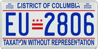 DC license plate EU2806