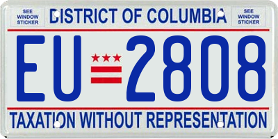DC license plate EU2808