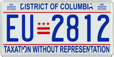 DC license plate EU2812
