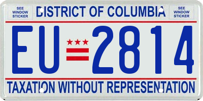 DC license plate EU2814