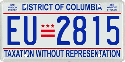 DC license plate EU2815