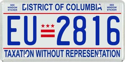 DC license plate EU2816