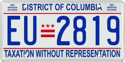 DC license plate EU2819