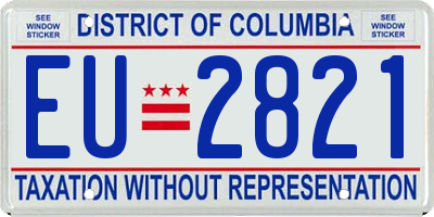 DC license plate EU2821