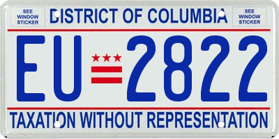 DC license plate EU2822